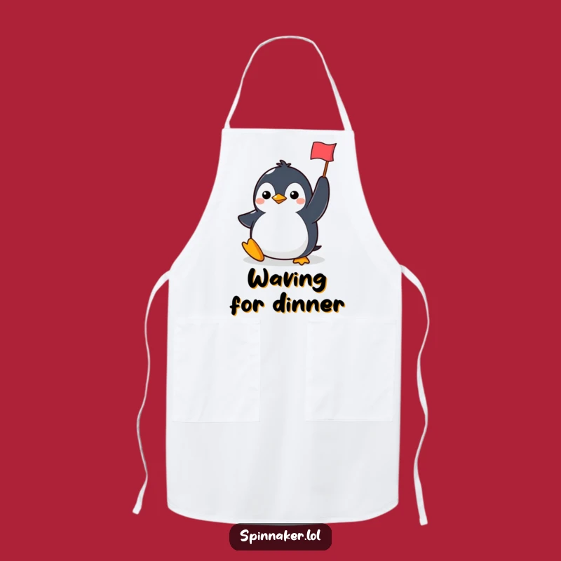 Funny Penguin Chef Apron: Determined Victor's Winning Style, Fun Kitchen Gift