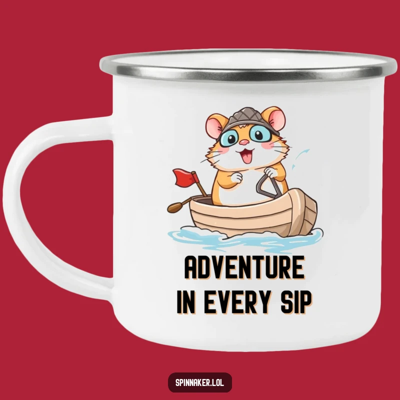 Funny Hamster Captain Camping Mug: Adventure Ready, Hilarious Funny Gift