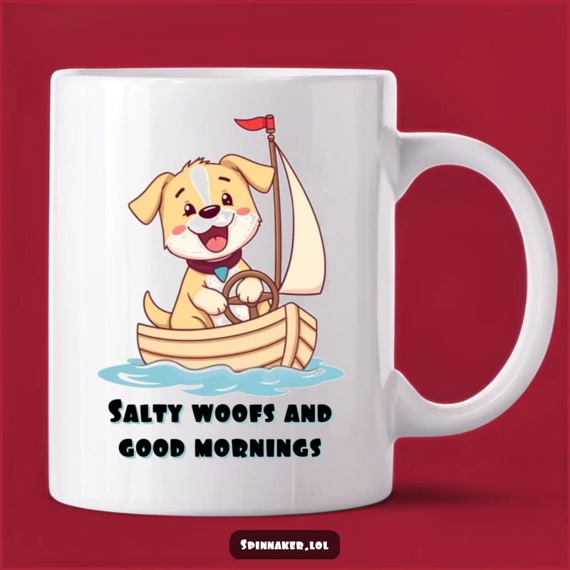 Funny Puppy Dog Sailor Mug: A Bark-tastic Funny Gift for Dog Lovers