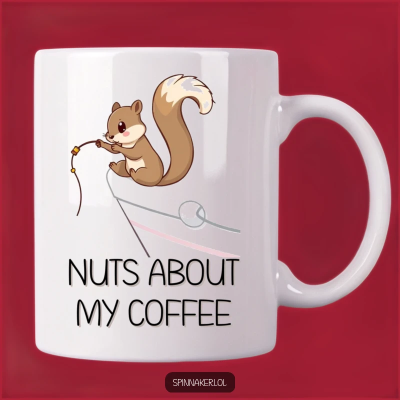 Funny Squirrel Yachting Mug: Angling for Laughs, Perfect Funny Gift