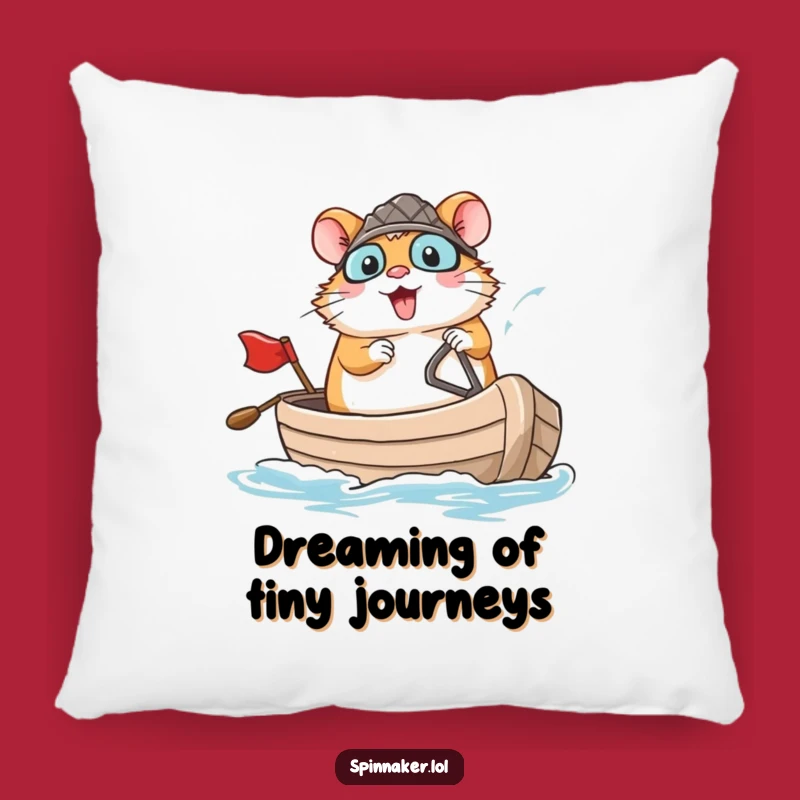 Funny Hamster Captain Pillow: Cozy Comfort with a Brave Funny Gift