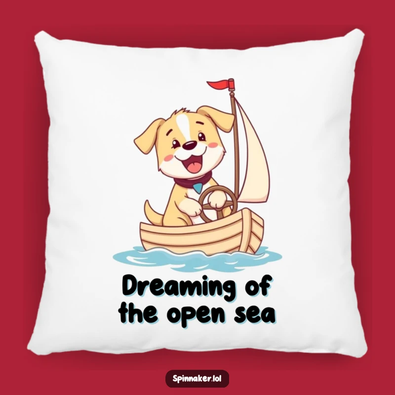 Funny Puppy Sailboat Pillow: Cozy Comfort with a Hilarious Funny Gift
