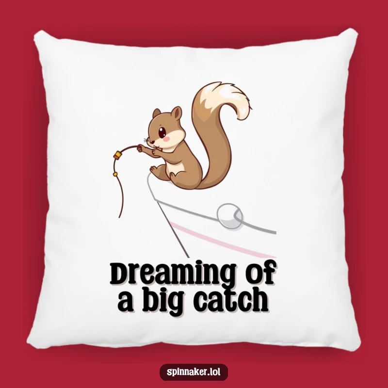 Funny Squirrel Yacht Pillow: Cozy Comfort with a Quirky Funny Gift