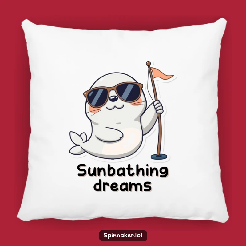 Funny Seal Pillow: Cozy Nautical Decor with Playful Sailor, Fun Gift