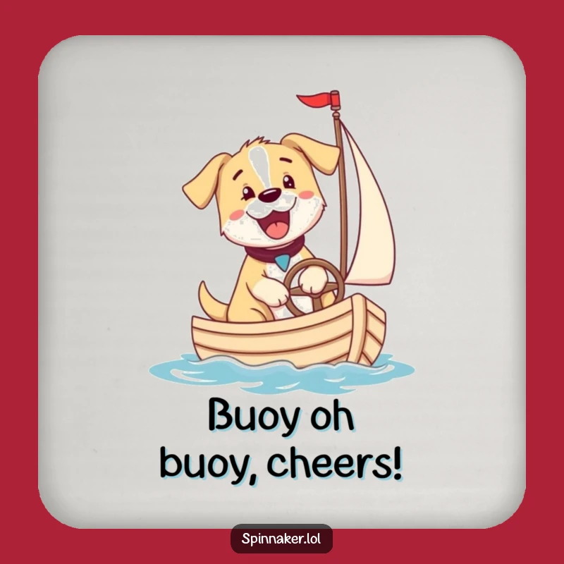 Funny Puppy Sailboat Coasters: Protect Surfaces with This Hilarious Funny Gift