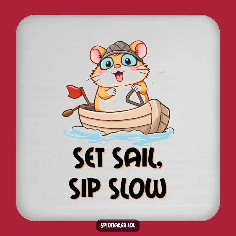 Funny Hamster Captain Coasters: Protect Surfaces with Brave Charm, Ideal Funny Gift