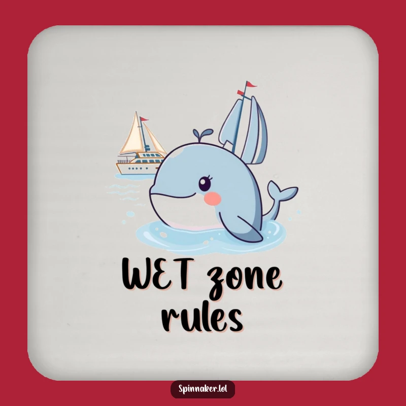 Funny Whale Drink Coaster: Protect Surfaces with Marine Humor