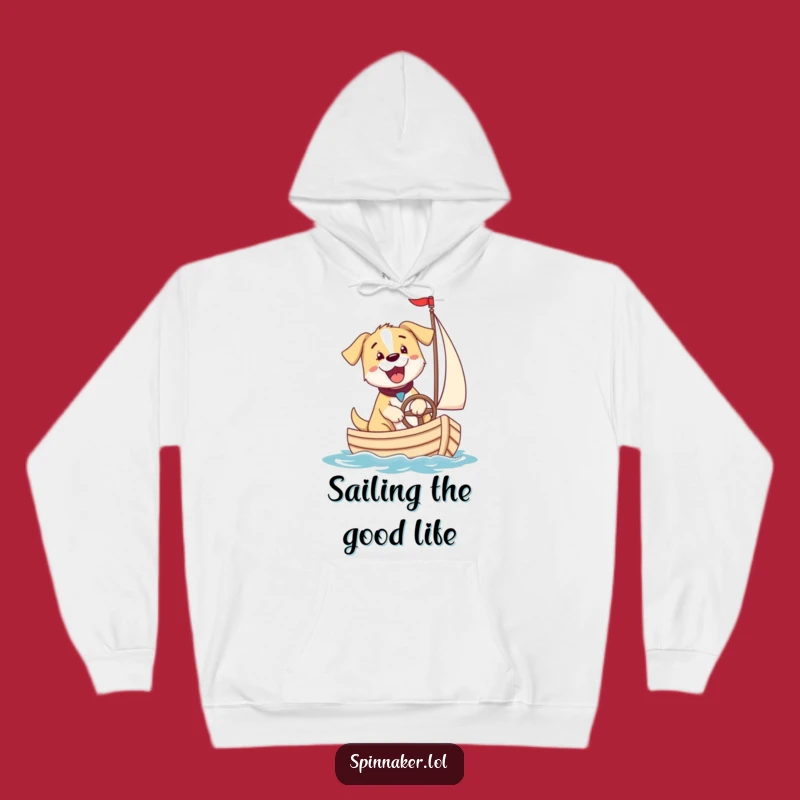 Cozy Funny Puppy Sailboat Hoodie: Warm, Comfortable, and Hilarious Funny Gift