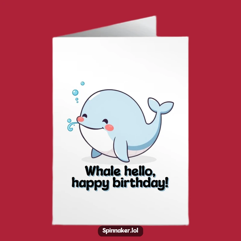 Free Printable Whale Birthday Card: Funny Downloadable Gift for Ocean Lovers