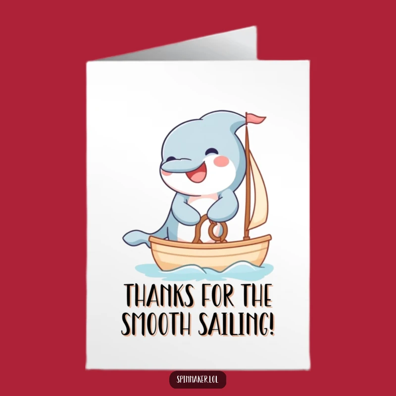 Free Printable Dolphin Thank You Card: Cute Sailor Dolphin Thanks Gift
