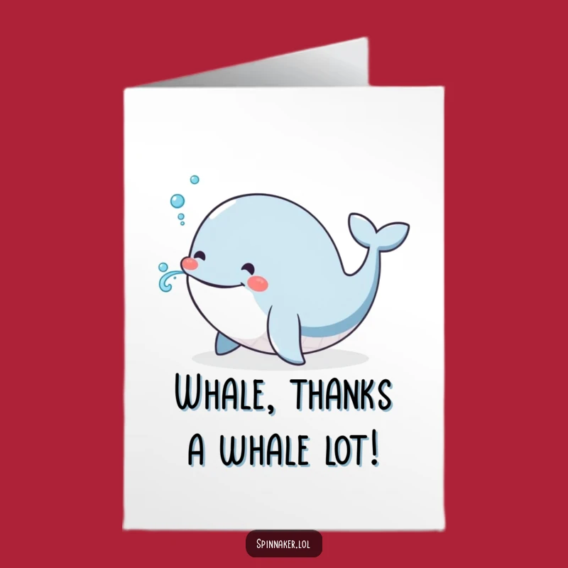 Free Printable Whale Thank You Card: Ocean of Gratitude Downloadable Gift