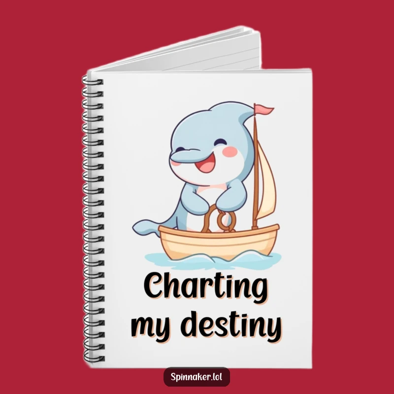 Funny Dolphin Sailor Notebook: Grinning Captain Journal for Ideas