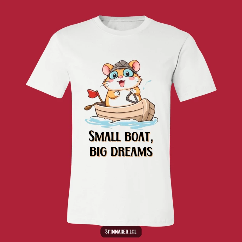 Funny Hamster Captain T-Shirt: Brave Navigator, Ideal Funny Gift for Small Explorers