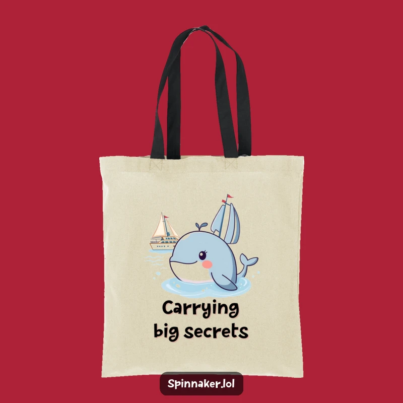 Funny Whale Yacht Tote Bag: Carry Your Essentials with Marine Humor