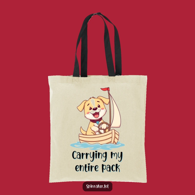 Funny Puppy Sailboat Tote Bag: Carry Your Essentials with This Funny Gift