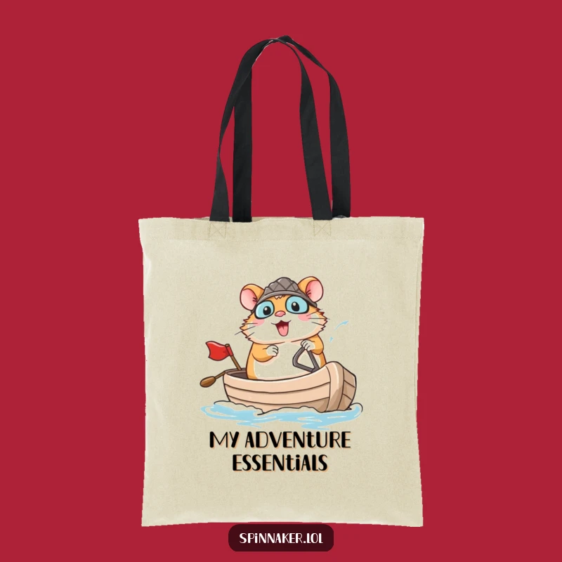 Funny Hamster Captain Tote Bag: Carry Your Journey with This Hilarious Funny Gift